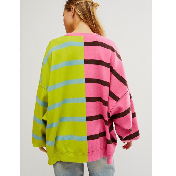 🌙FREE PEOPLE Uptown Stripe Pullover / Aurora Combo🌙 - Picture 3 of 11